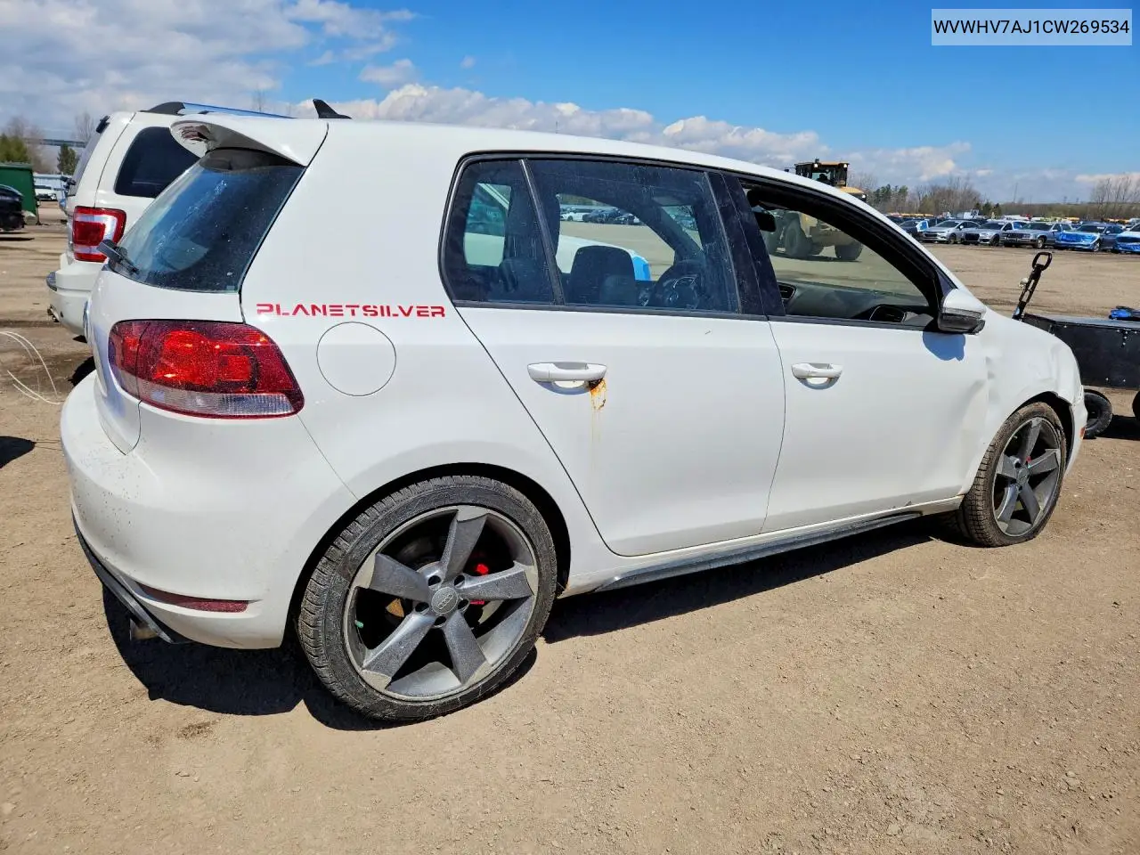 2012 Volkswagen Gti VIN: WVWHV7AJ1CW269534 Lot: 52219116