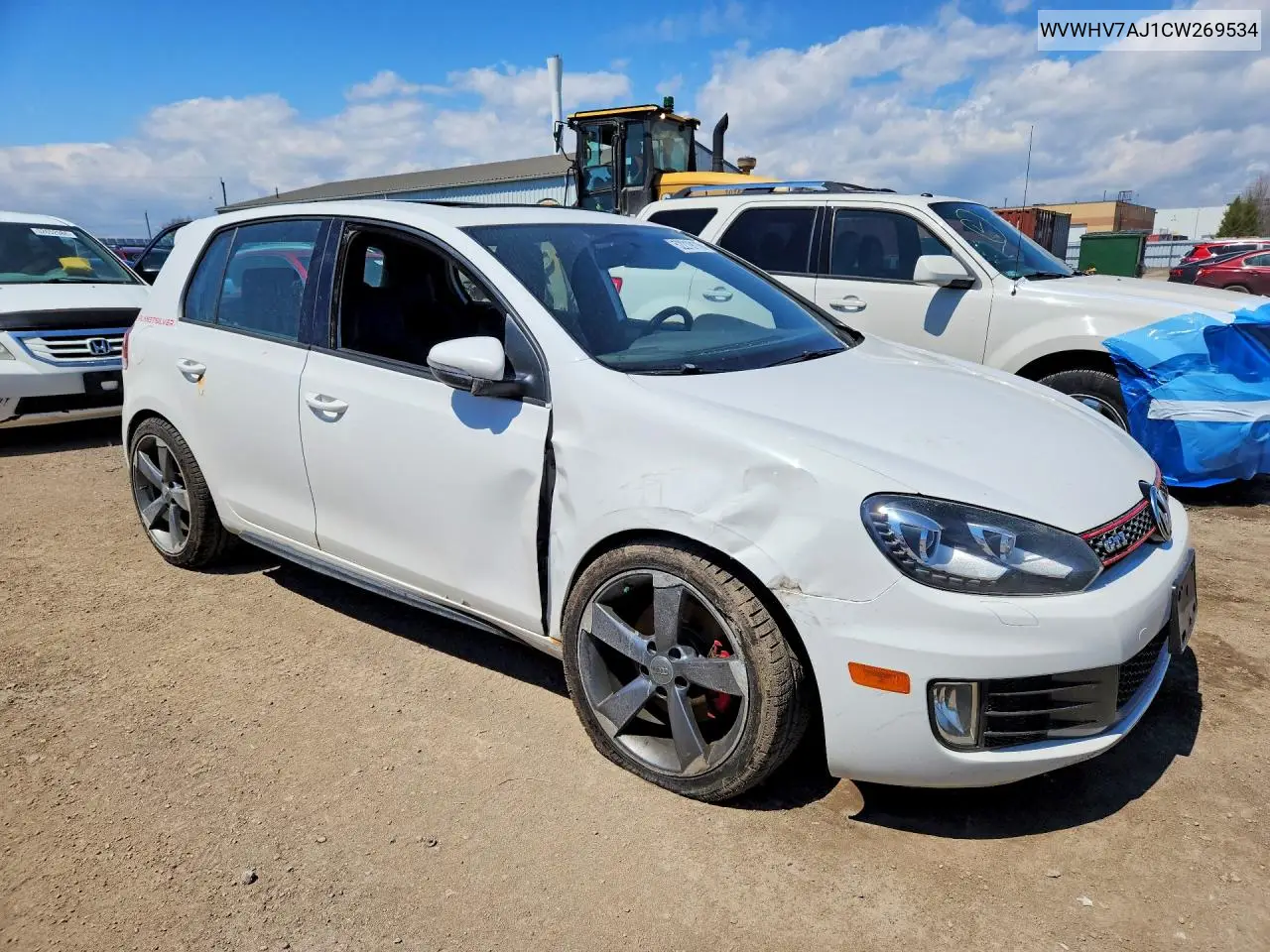 2012 Volkswagen Gti VIN: WVWHV7AJ1CW269534 Lot: 52219116