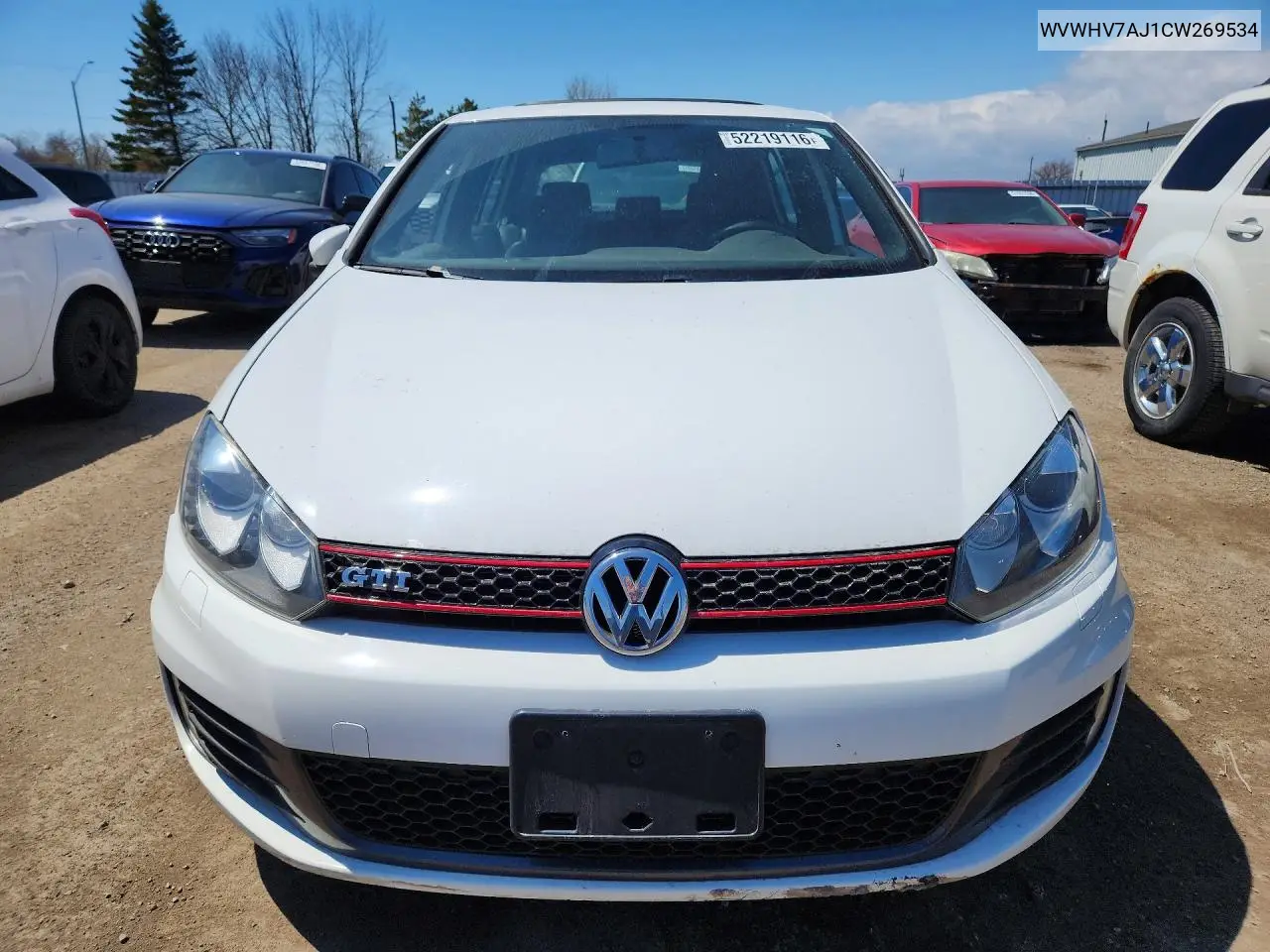 2012 Volkswagen Gti VIN: WVWHV7AJ1CW269534 Lot: 52219116