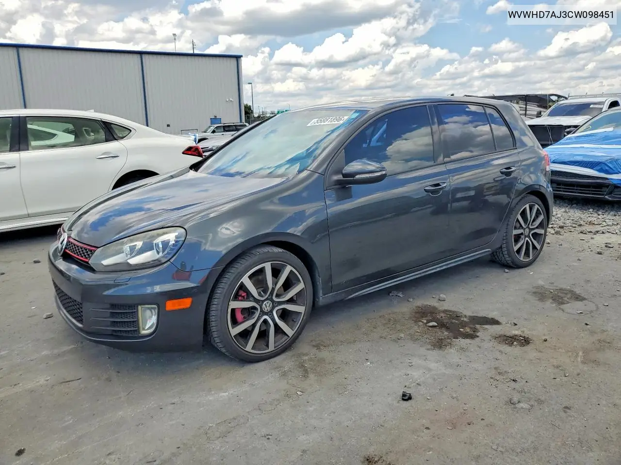 2011 Volkswagen Gti VIN: WVWHD7AJ3CW098451 Lot: 55881896