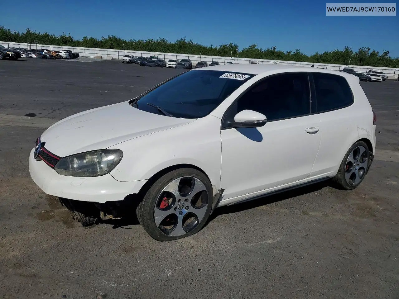 2012 Volkswagen Gti VIN: WVWED7AJ9CW170160 Lot: 56670856