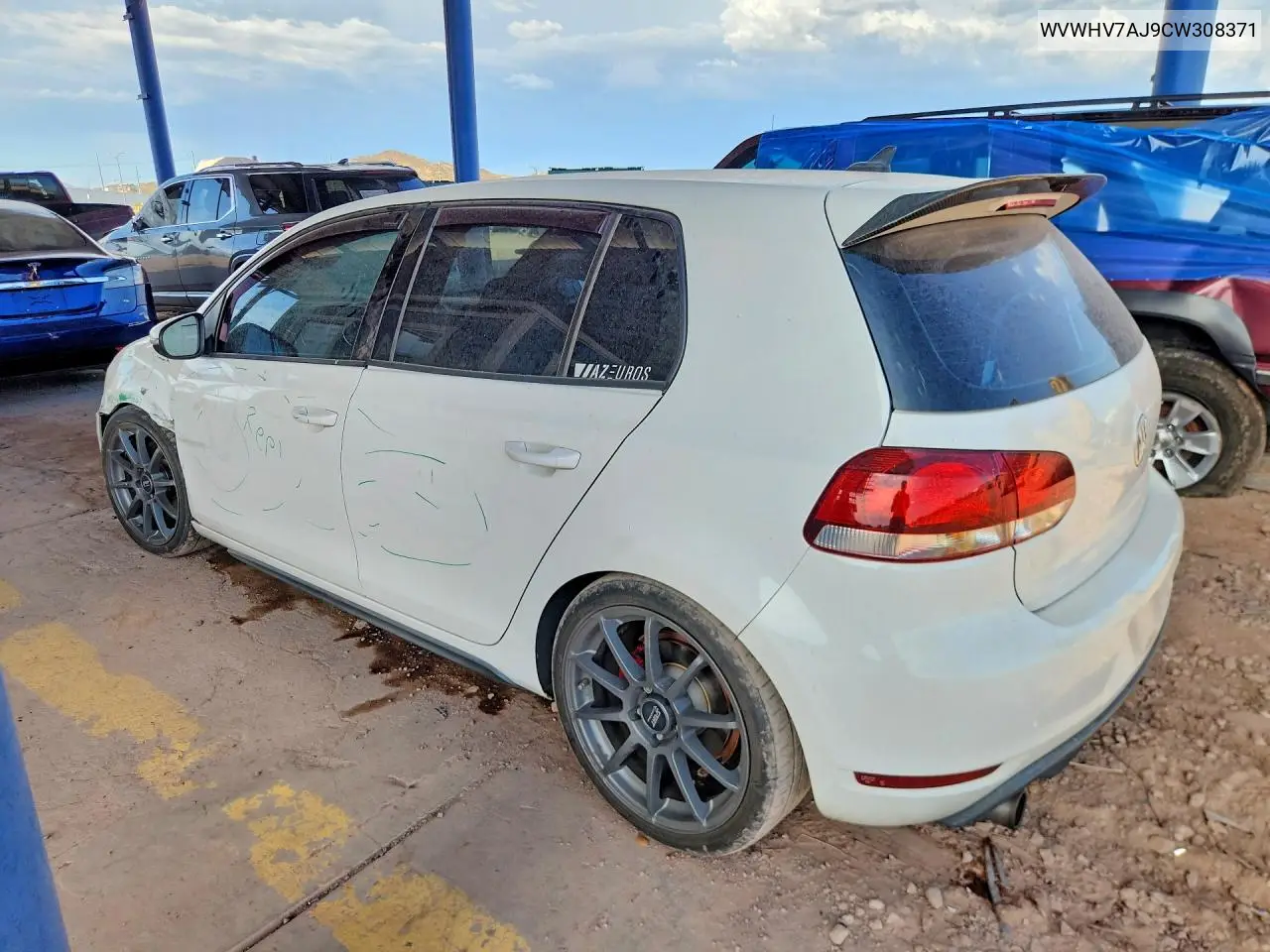 2012 Volkswagen Gti VIN: WVWHV7AJ9CW308371 Lot: 57201186