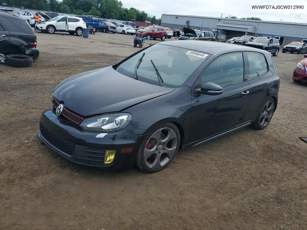 2012 Volkswagen Gti VIN: WVWFD7AJ0CW012990 Lot: 59996646