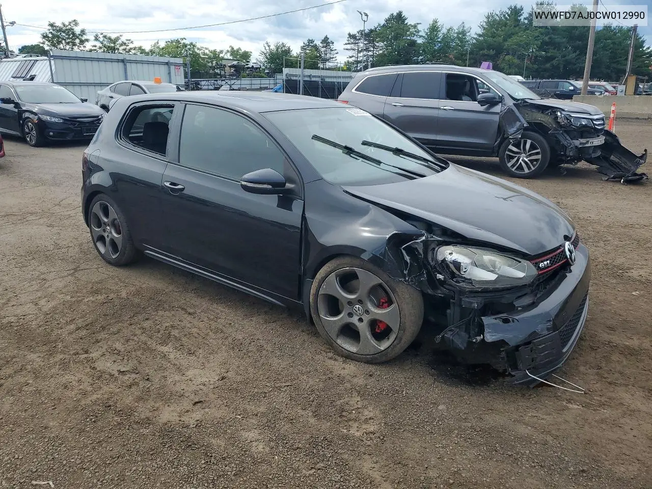 2012 Volkswagen Gti VIN: WVWFD7AJ0CW012990 Lot: 59996646
