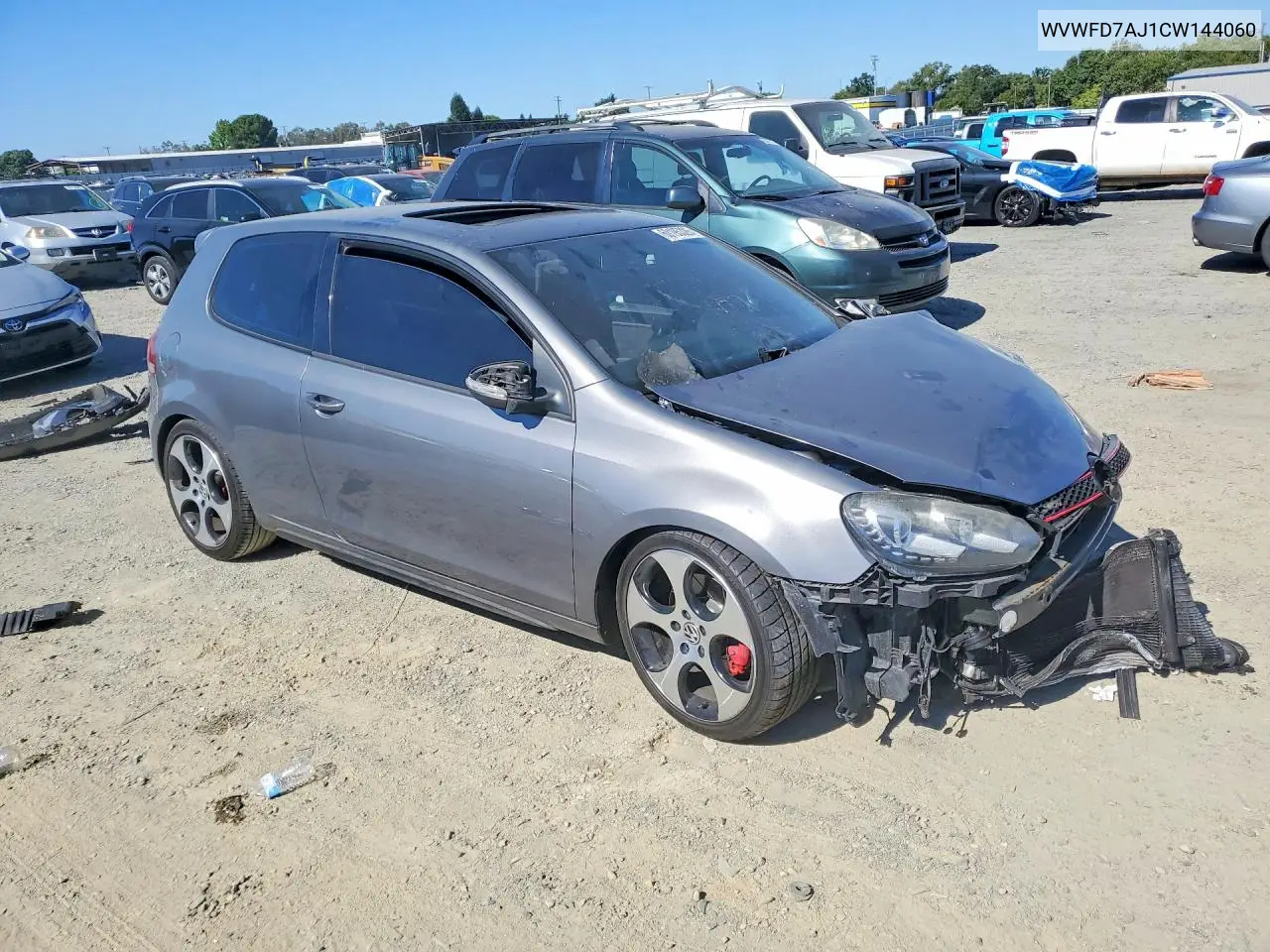 2012 Volkswagen Gti VIN: WVWFD7AJ1CW144060 Lot: 60195326