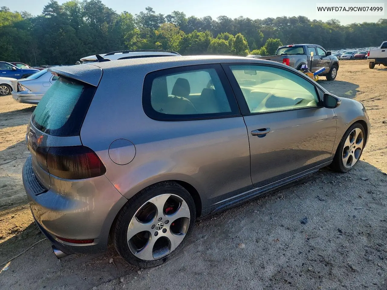 2012 Volkswagen Gti VIN: WVWFD7AJ9CW074999 Lot: 60778636
