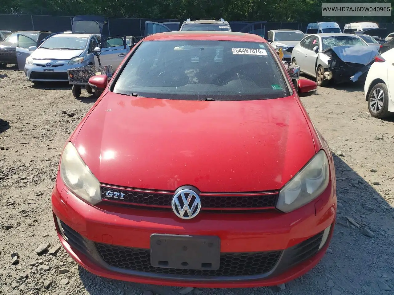 2013 Volkswagen Gti VIN: WVWHD7AJ6DW040965 Lot: 54467076