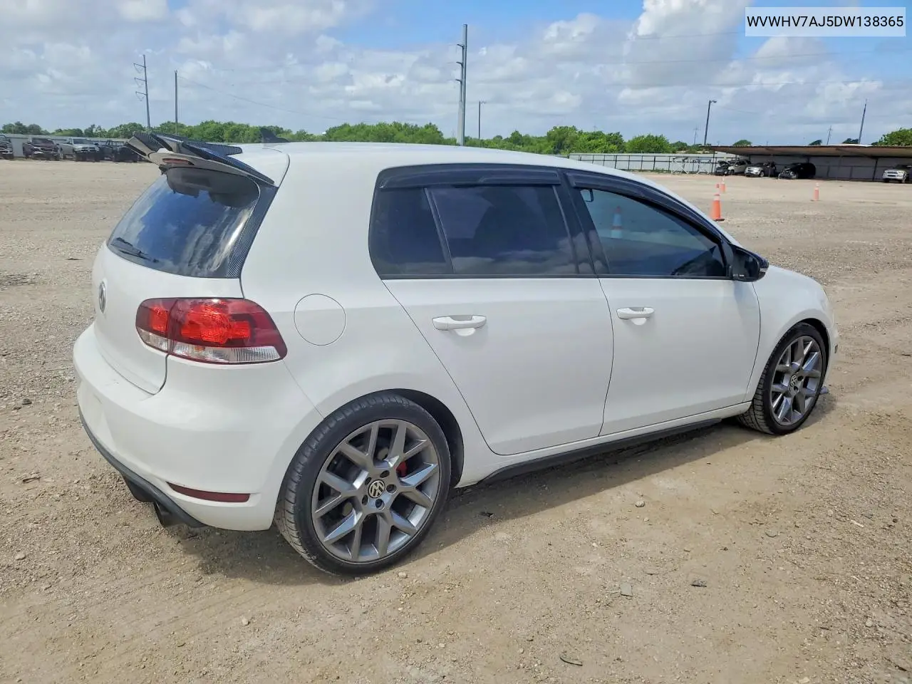 2013 Volkswagen Gti VIN: WVWHV7AJ5DW138365 Lot: 56957156