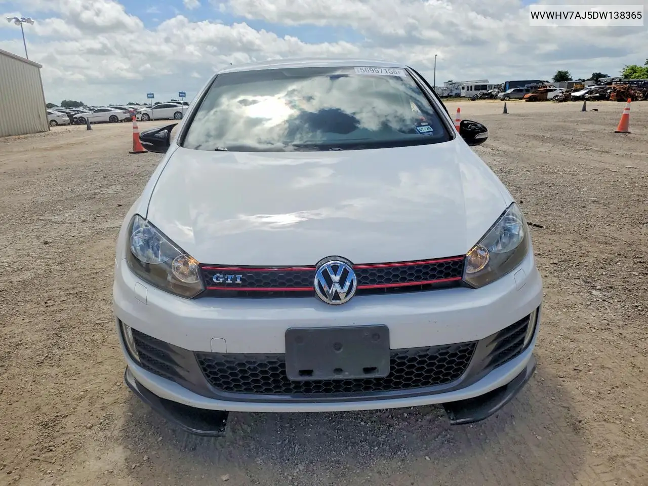 2013 Volkswagen Gti VIN: WVWHV7AJ5DW138365 Lot: 56957156