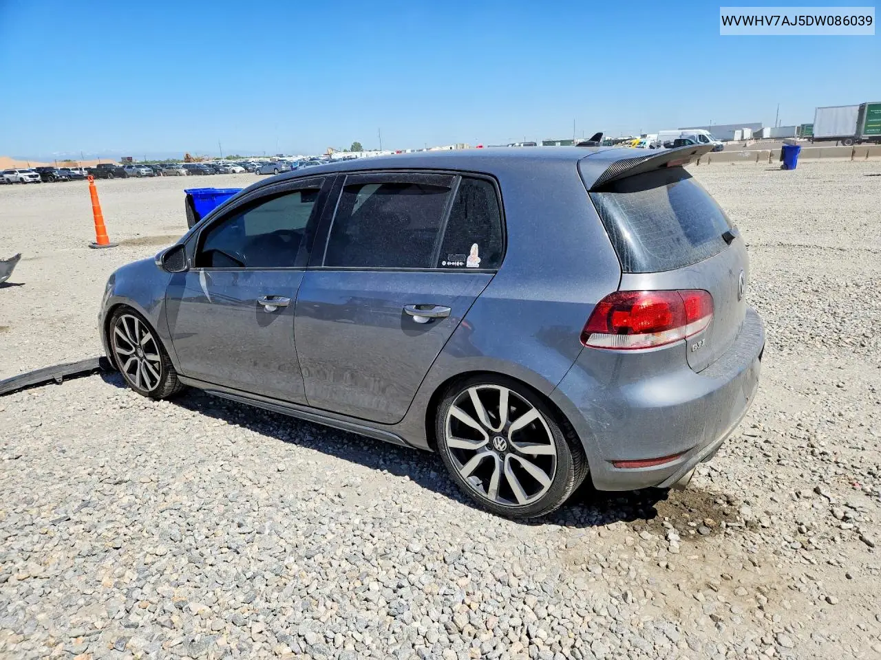 2013 Volkswagen Gti VIN: WVWHV7AJ5DW086039 Lot: 57423576