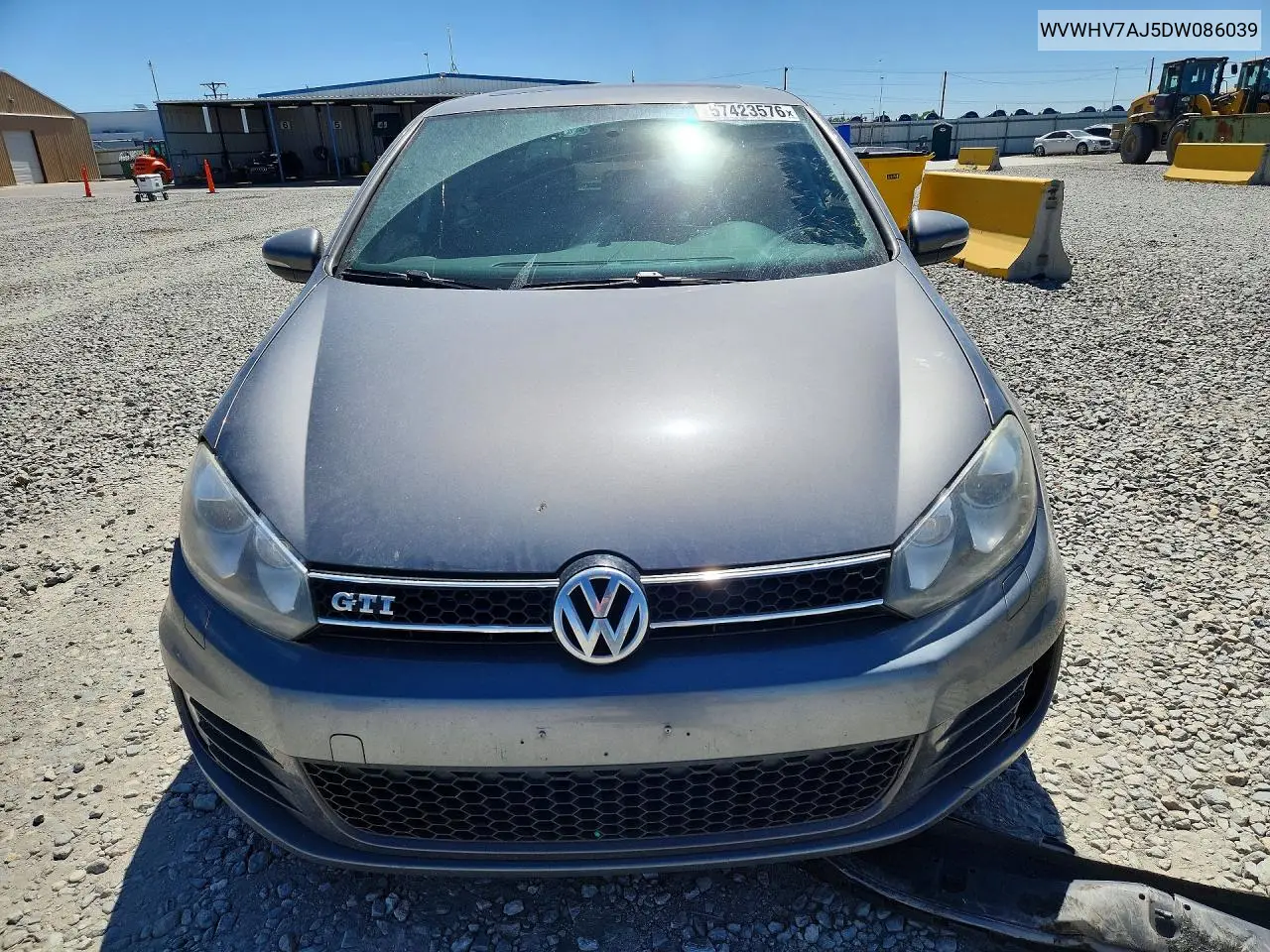 2013 Volkswagen Gti VIN: WVWHV7AJ5DW086039 Lot: 57423576
