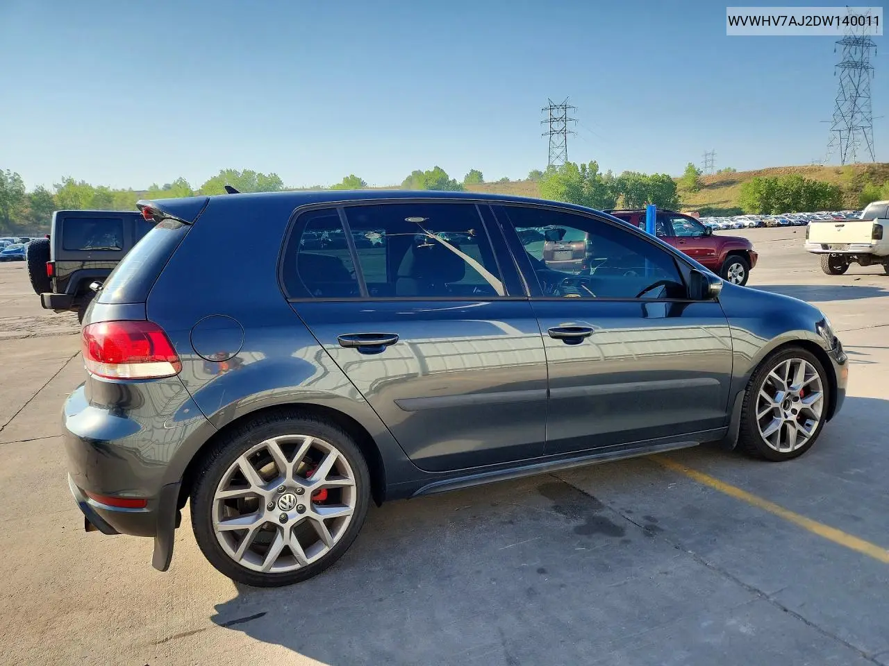 2013 Volkswagen Gti VIN: WVWHV7AJ2DW140011 Lot: 59275026
