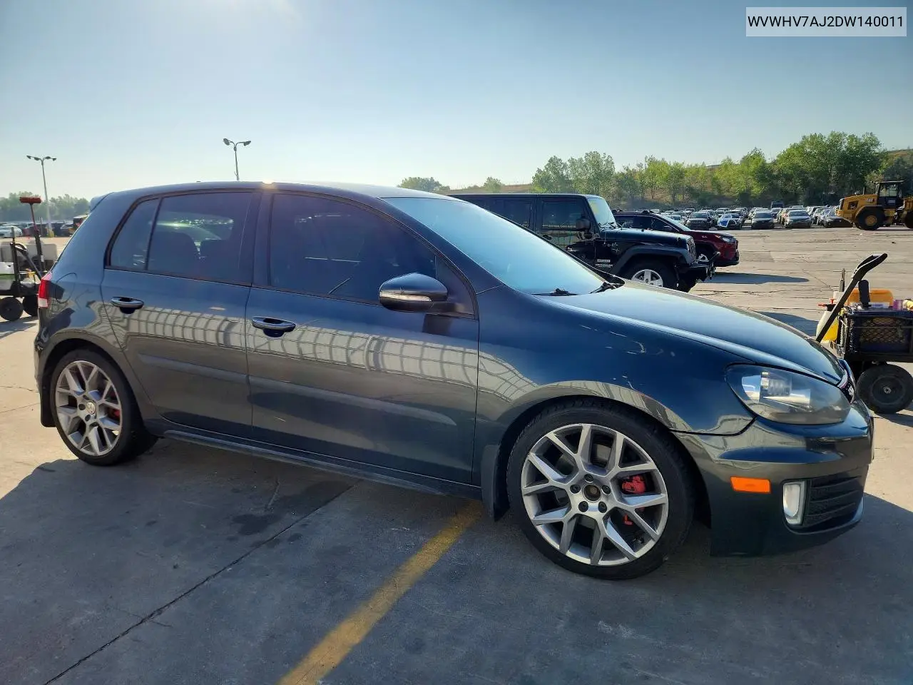 2013 Volkswagen Gti VIN: WVWHV7AJ2DW140011 Lot: 59275026