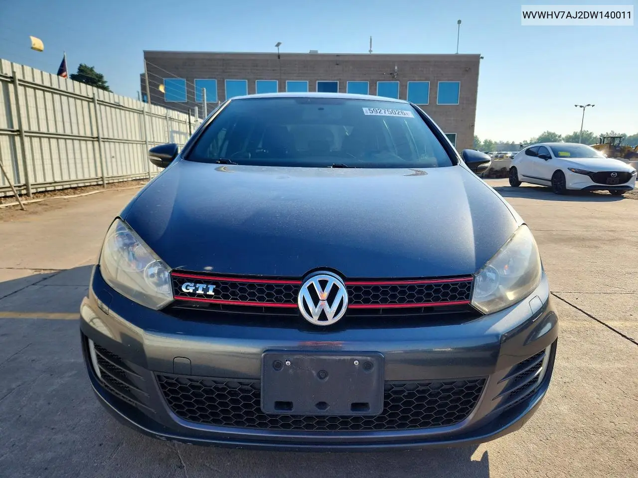 2013 Volkswagen Gti VIN: WVWHV7AJ2DW140011 Lot: 59275026