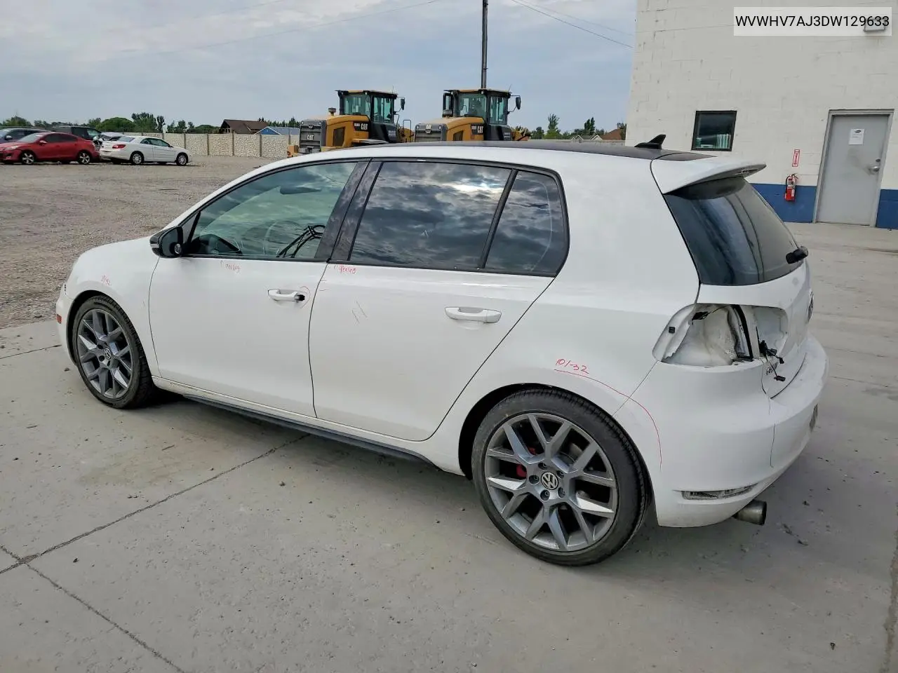 2013 Volkswagen Gti VIN: WVWHV7AJ3DW129633 Lot: 60499936