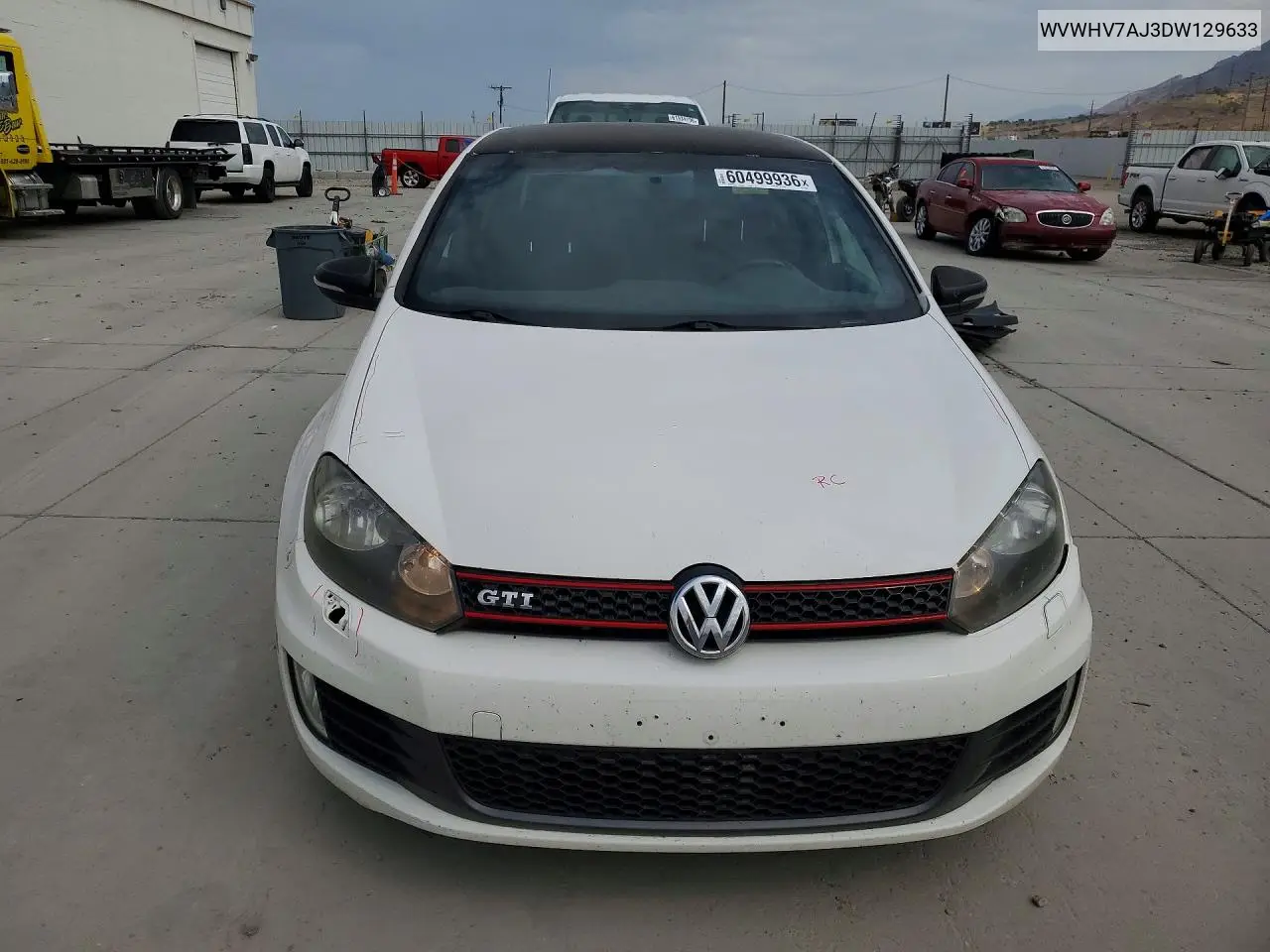 2013 Volkswagen Gti VIN: WVWHV7AJ3DW129633 Lot: 60499936