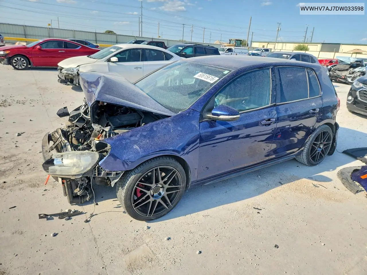 2013 Volkswagen Gti VIN: WVWHV7AJ7DW033598 Lot: 60615616