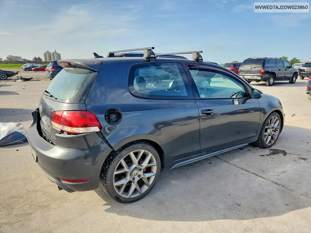 2013 Volkswagen Gti VIN: WVWED7AJ2DW023860 Lot: 61537266