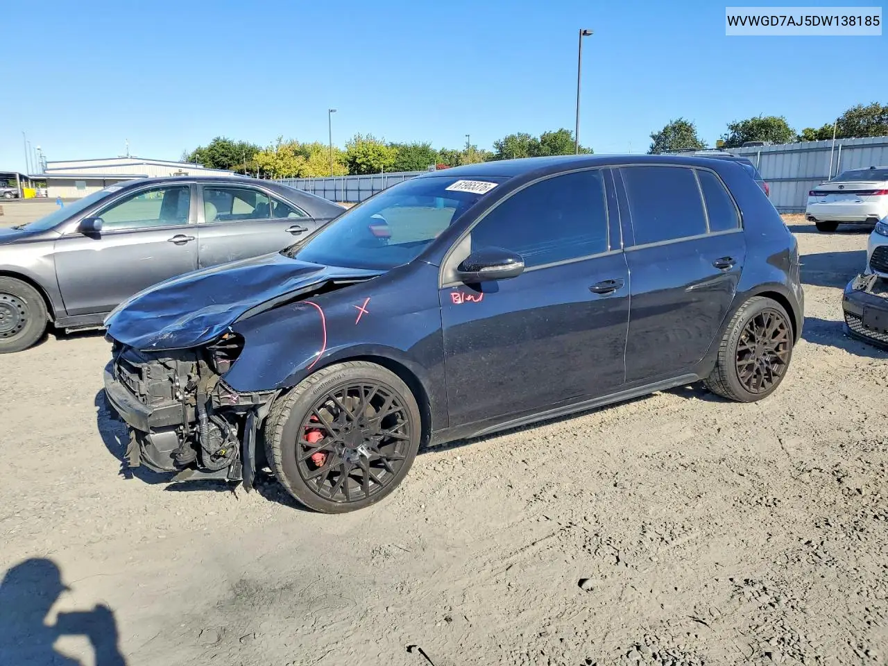 2013 Volkswagen Gti VIN: WVWGD7AJ5DW138185 Lot: 61965376