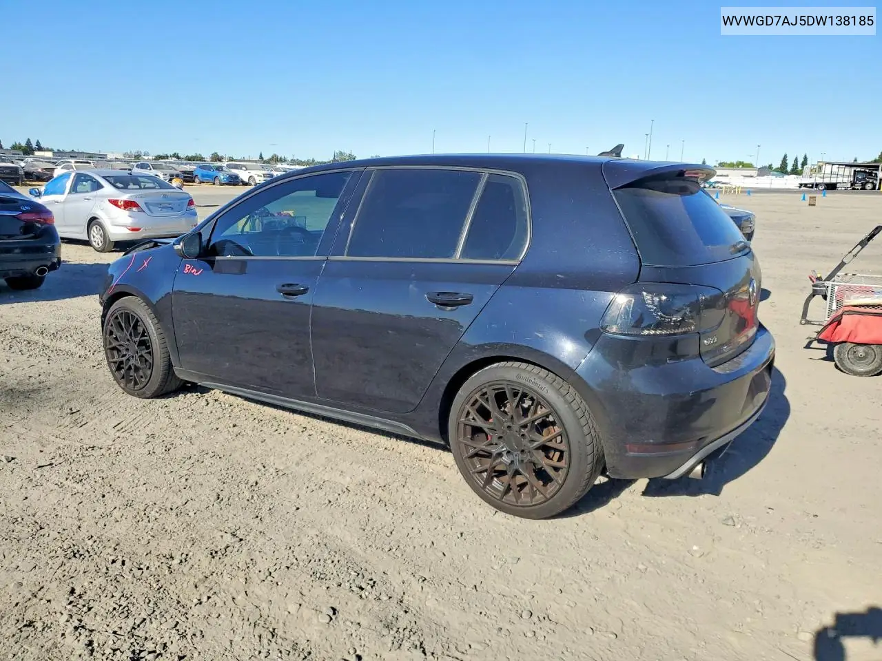 2013 Volkswagen Gti VIN: WVWGD7AJ5DW138185 Lot: 61965376