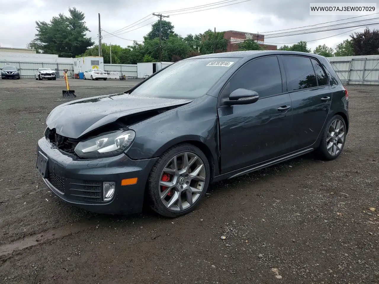 2014 Volkswagen Gti VIN: WVWGD7AJ3EW007029 Lot: 58787016