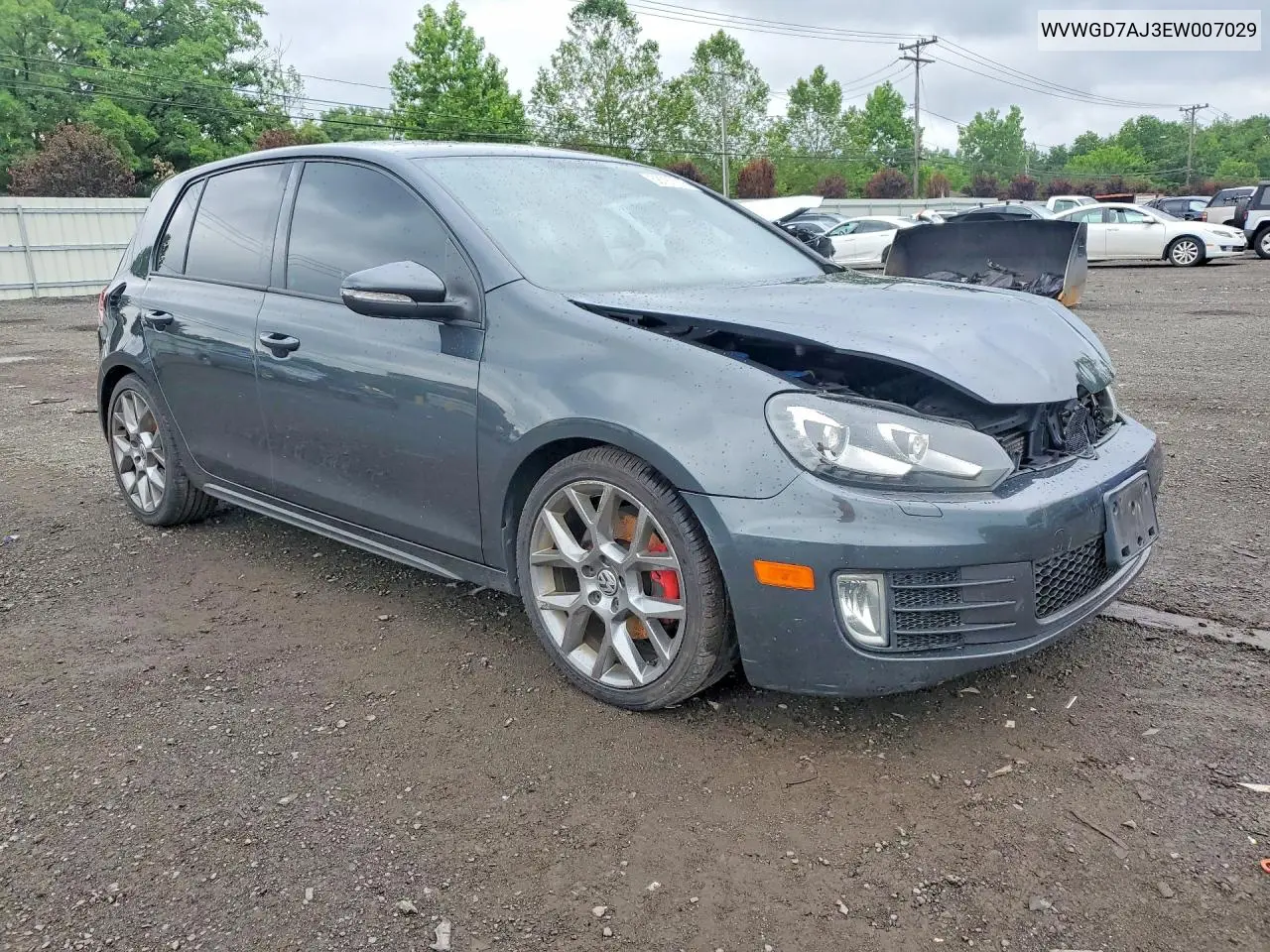 2014 Volkswagen Gti VIN: WVWGD7AJ3EW007029 Lot: 58787016