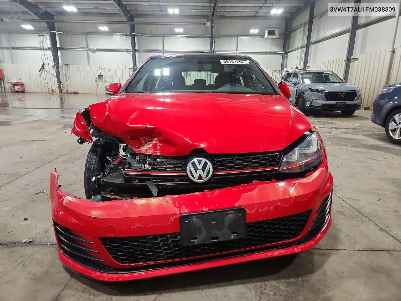 2015 Volkswagen Gti VIN: 3VW4T7AU1FM038309 Lot: 58451866