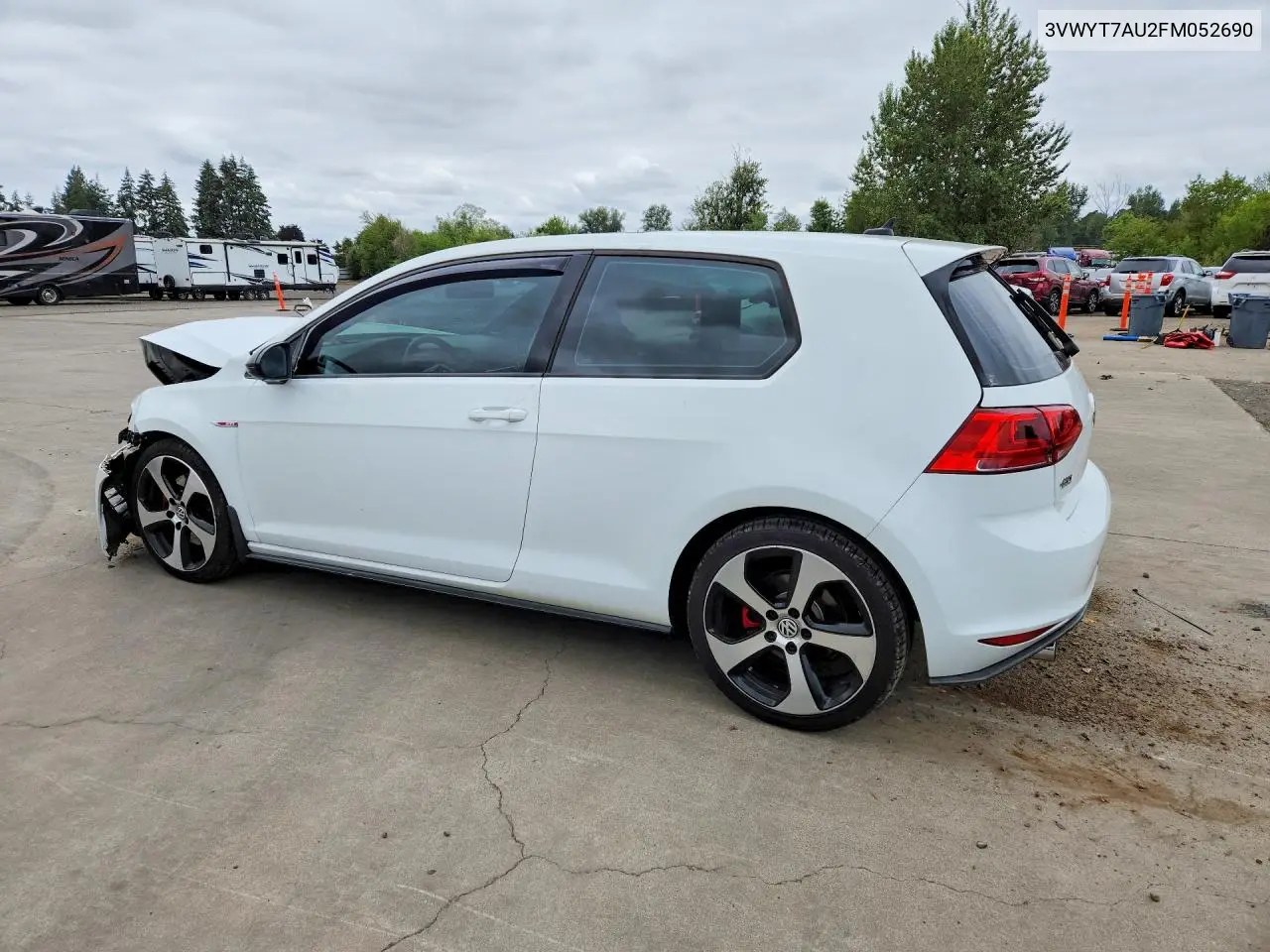 2015 Volkswagen Gti VIN: 3VWYT7AU2FM052690 Lot: 59187276