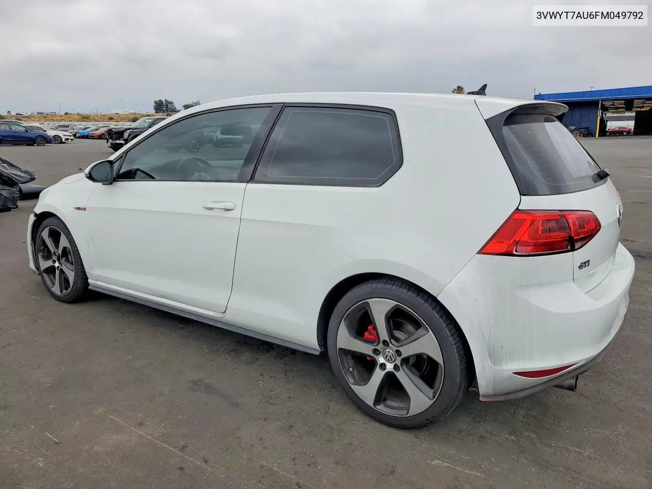 2015 Volkswagen Gti VIN: 3VWYT7AU6FM049792 Lot: 59580506