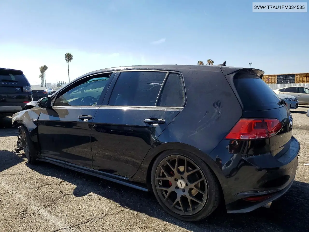 2015 Volkswagen Gti VIN: 3VW4T7AU1FM034535 Lot: 59726066
