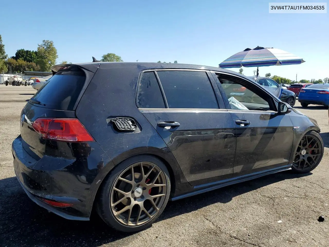 2015 Volkswagen Gti VIN: 3VW4T7AU1FM034535 Lot: 59726066