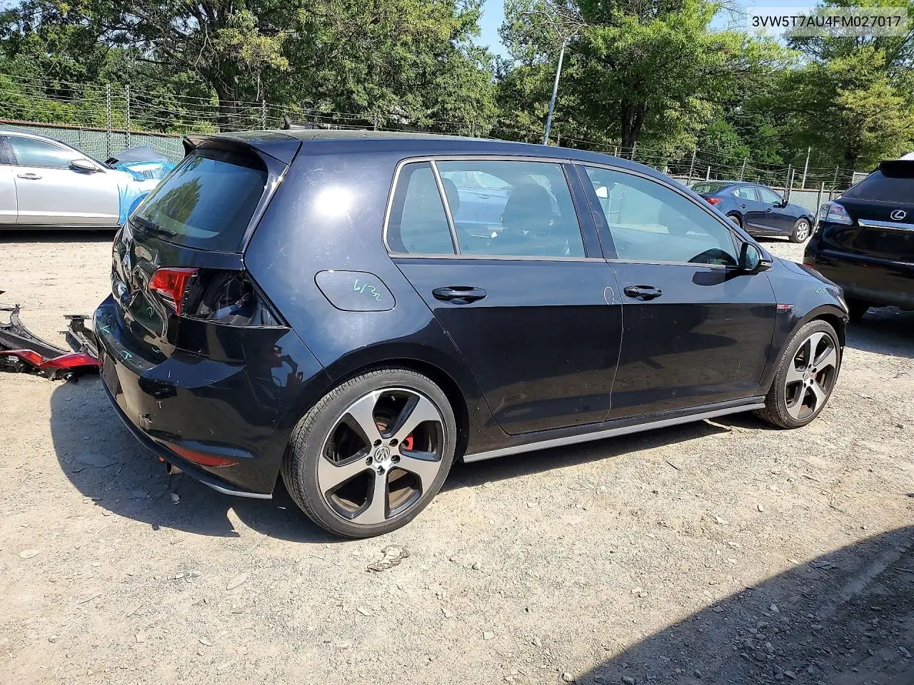 2015 Volkswagen Gti VIN: 3VW5T7AU4FM027017 Lot: 60410156