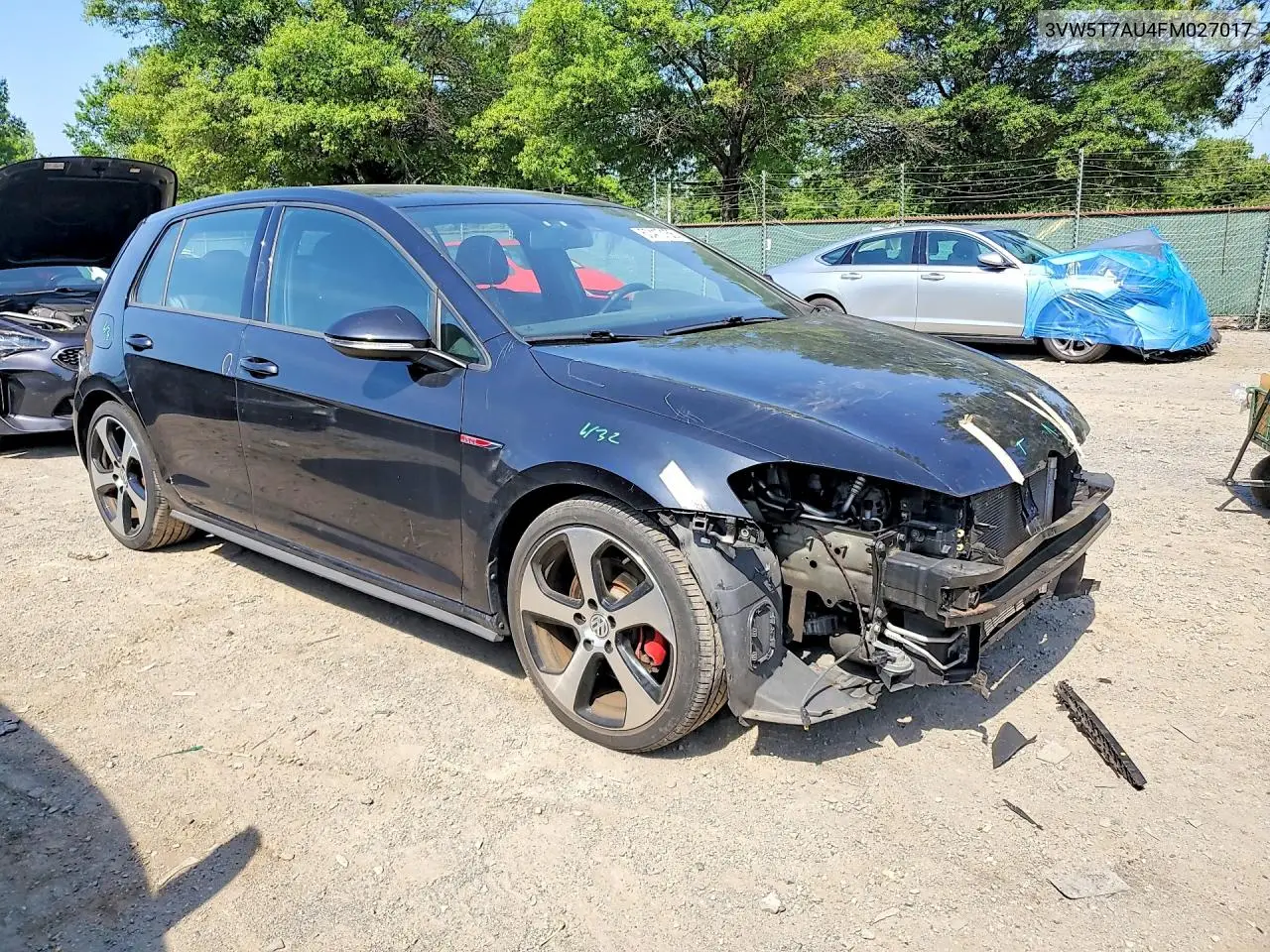 2015 Volkswagen Gti VIN: 3VW5T7AU4FM027017 Lot: 60410156
