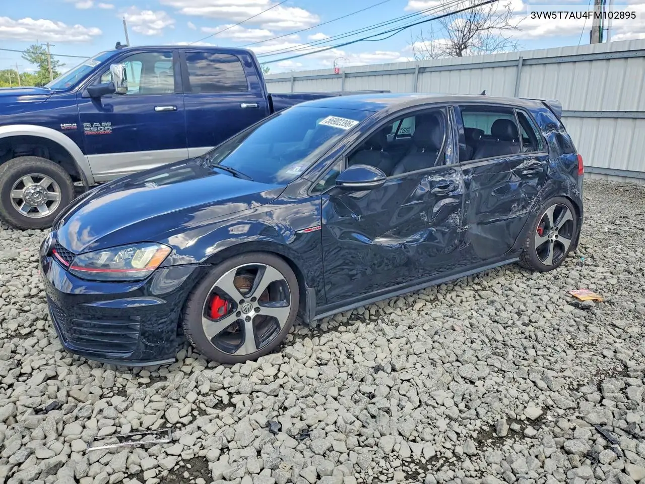 2015 Volkswagen Gti VIN: 3VW5T7AU4FM102895 Lot: 60736996