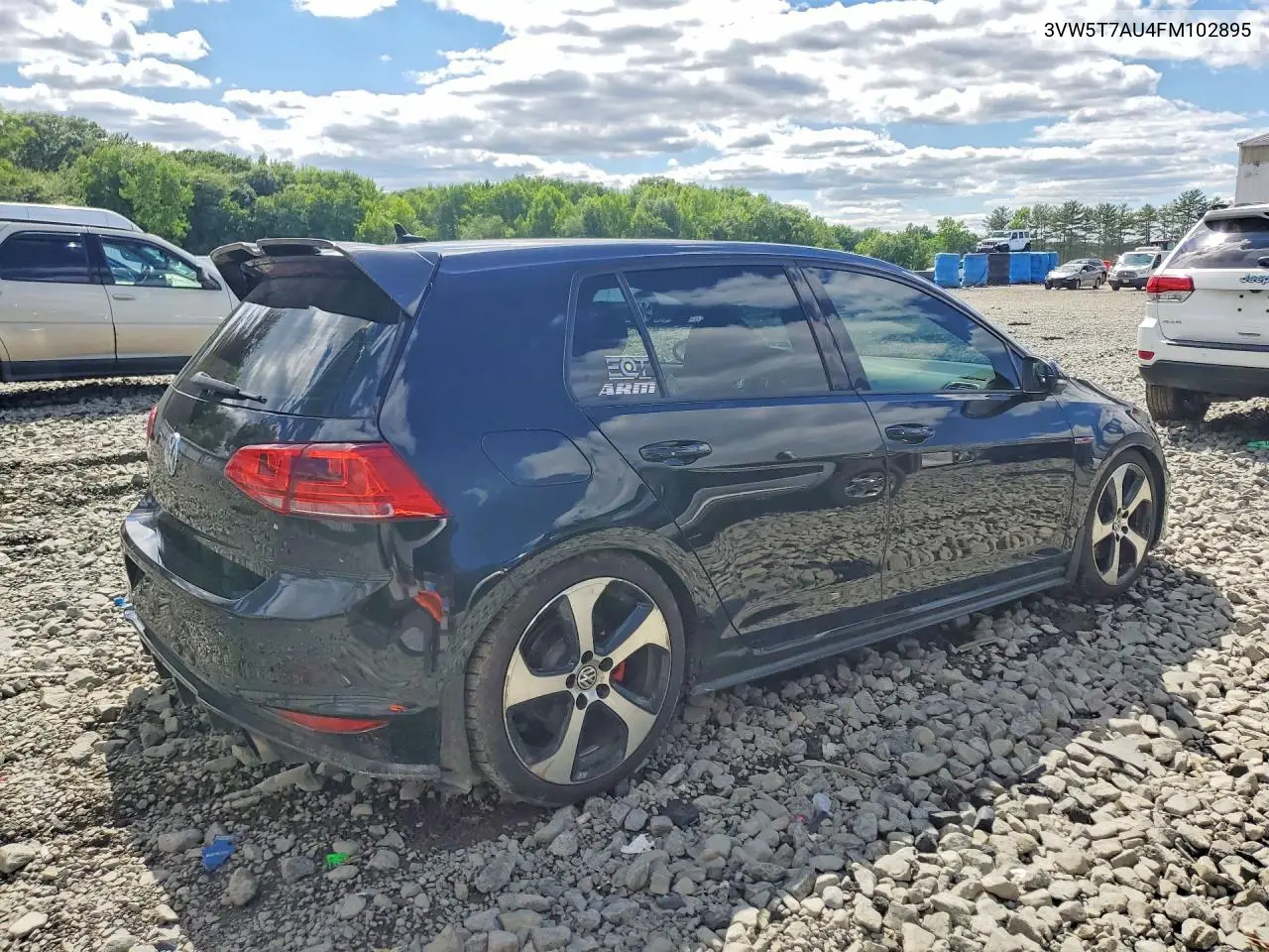 2015 Volkswagen Gti VIN: 3VW5T7AU4FM102895 Lot: 60736996