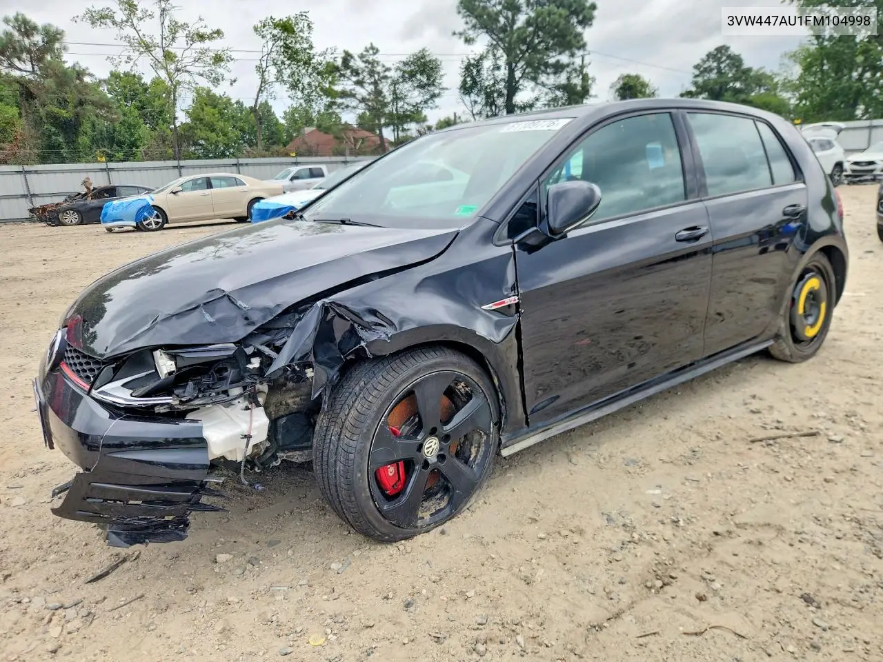 2015 Volkswagen Gti VIN: 3VW447AU1FM104998 Lot: 61109776