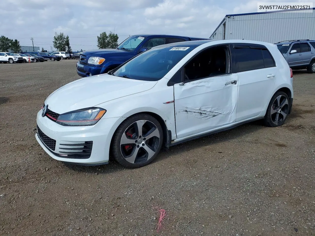 2015 Volkswagen Gti VIN: 3VW5T7AU2FM072571 Lot: 61885116