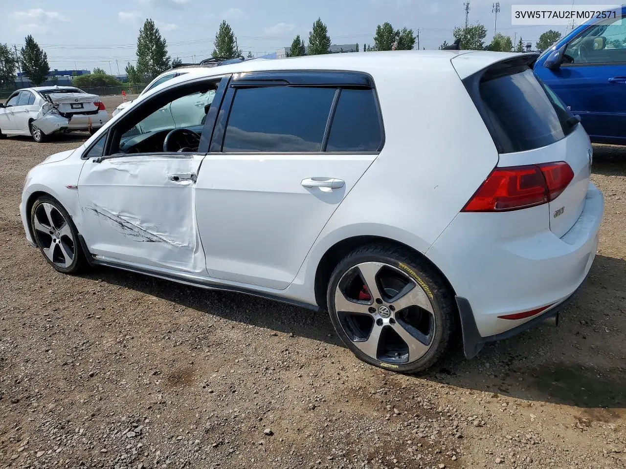 2015 Volkswagen Gti VIN: 3VW5T7AU2FM072571 Lot: 61885116