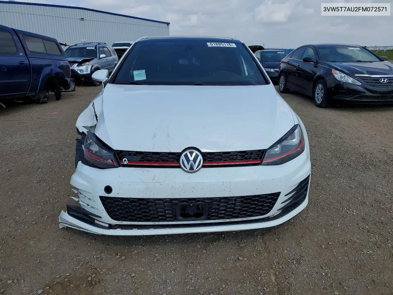 2015 Volkswagen Gti VIN: 3VW5T7AU2FM072571 Lot: 61885116
