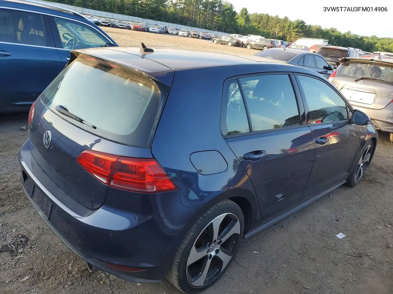 2015 Volkswagen Gti VIN: 3VW5T7AU3FM014906 Lot: 74514855