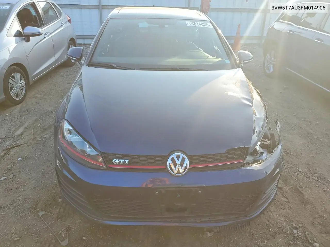 2015 Volkswagen Gti VIN: 3VW5T7AU3FM014906 Lot: 74514855