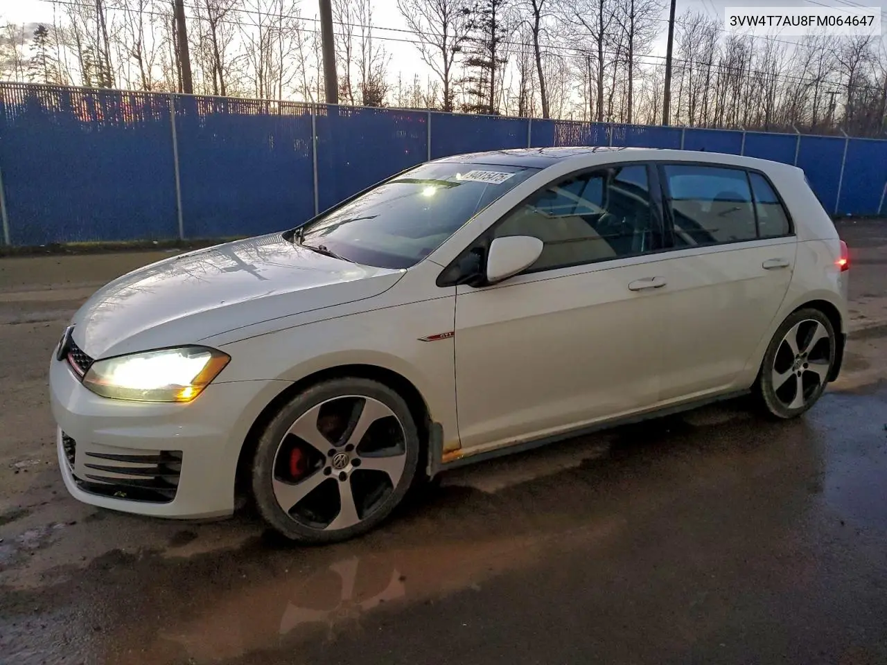 3VW4T7AU8FM064647 2015 Volkswagen Gti