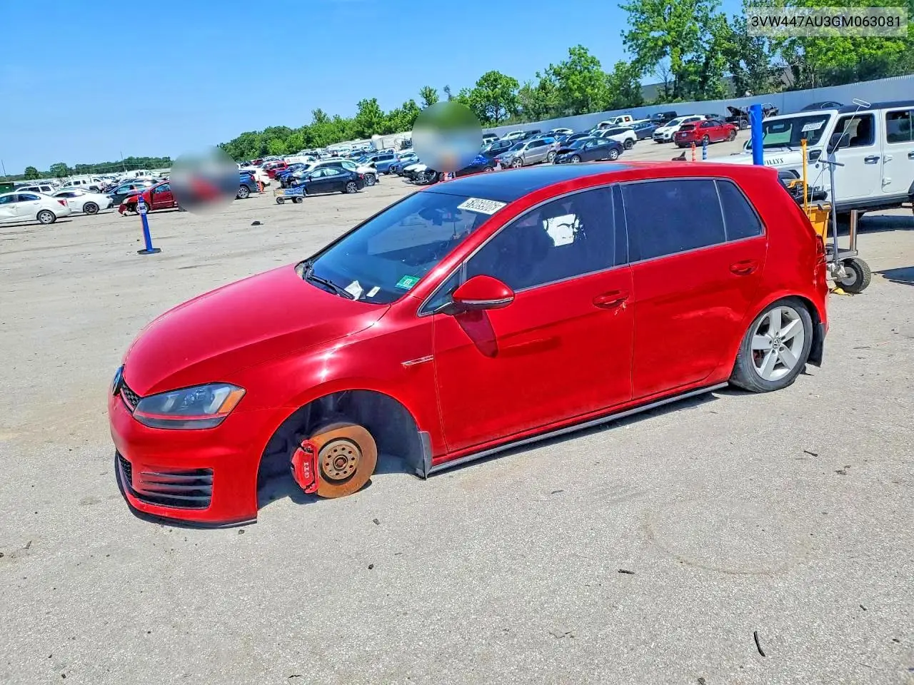 2016 Volkswagen Gti S VIN: 3VW447AU3GM063081 Lot: 51969906