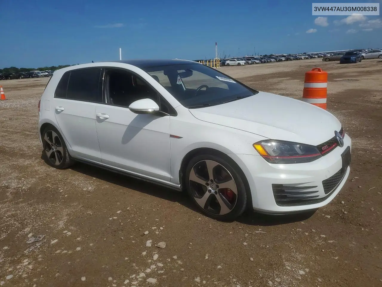 2016 Volkswagen Gti S VIN: 3VW447AU3GM008338 Lot: 54646966