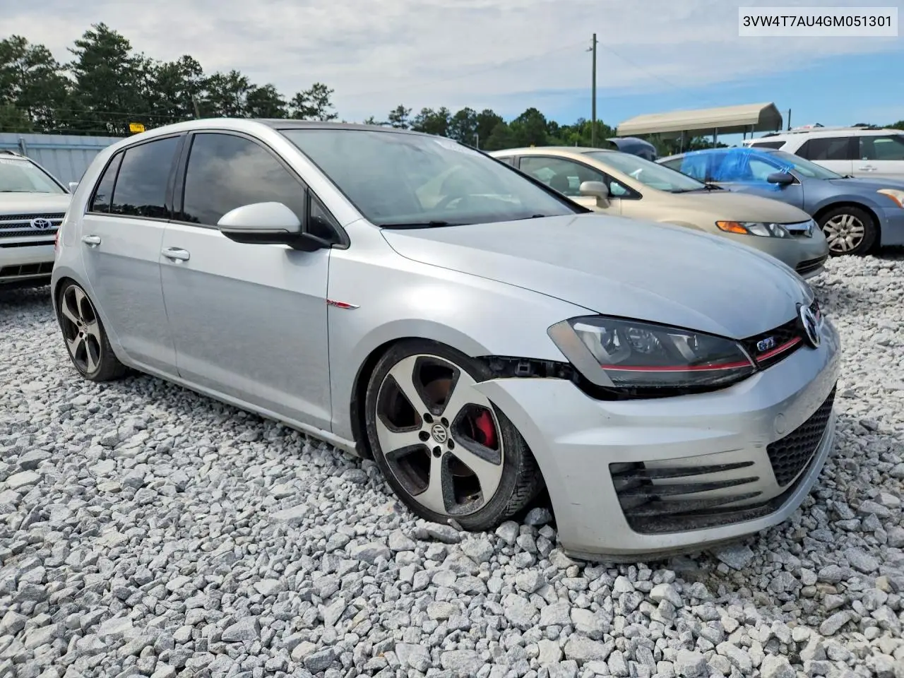 2016 Volkswagen Gti S VIN: 3VW4T7AU4GM051301 Lot: 57231676