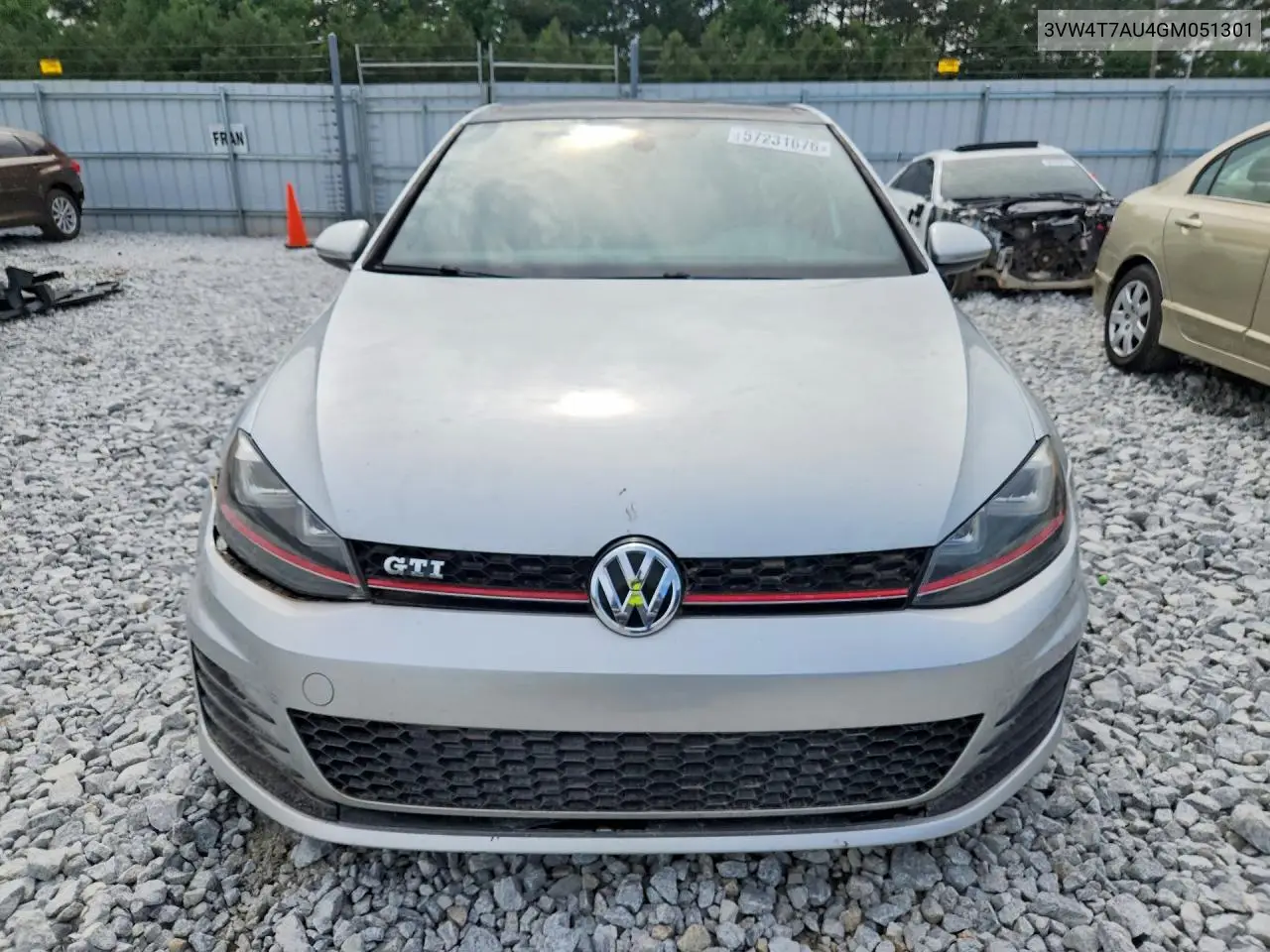 2016 Volkswagen Gti S VIN: 3VW4T7AU4GM051301 Lot: 57231676