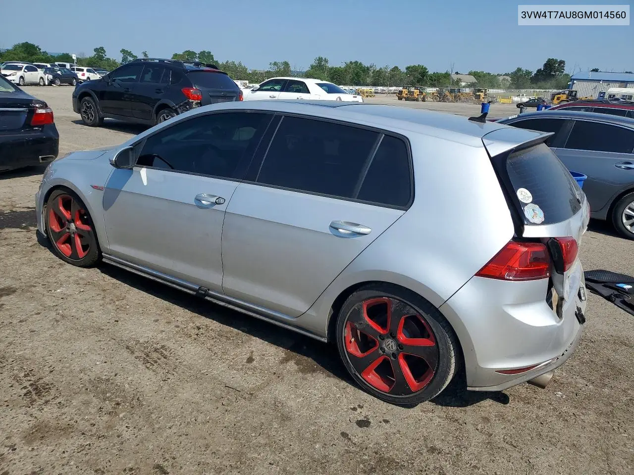 2016 Volkswagen Gti S/Se VIN: 3VW4T7AU8GM014560 Lot: 59549346