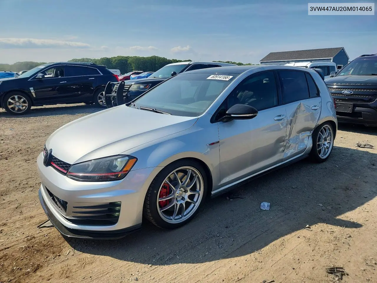 2016 Volkswagen Gti S/Se VIN: 3VW447AU2GM014065 Lot: 60914166