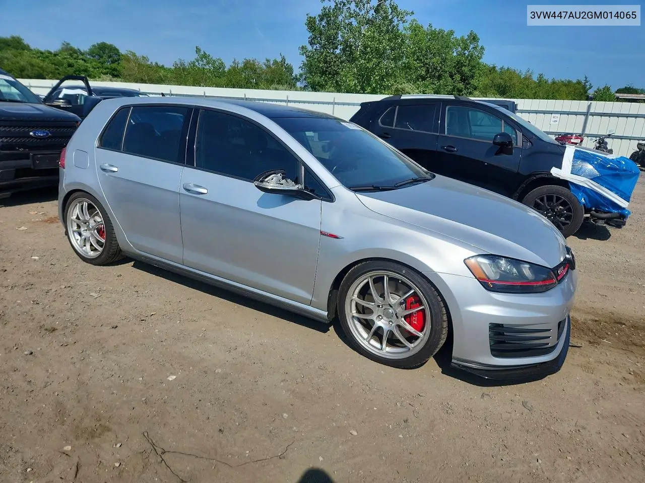 2016 Volkswagen Gti S/Se VIN: 3VW447AU2GM014065 Lot: 60914166