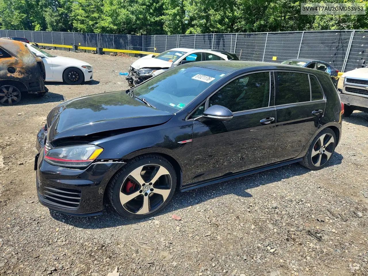 2016 Volkswagen Gti S/Se/Autobahn VIN: 3VW4T7AU2GM053953 Lot: 61021176